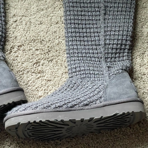 UGG Tall Solene Charcoal Knit Sweater Weather - Picture 7 of 14
